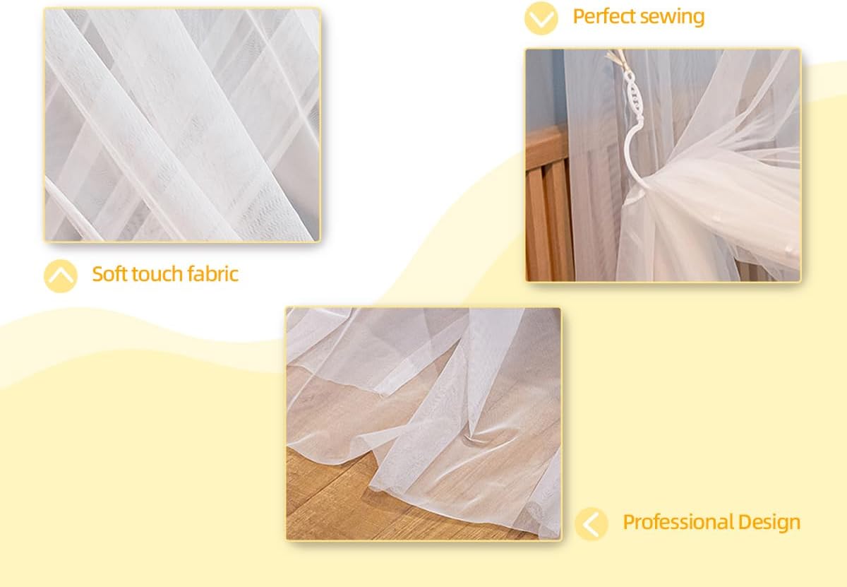 1.2M Wide Bed with White Extra Dense Quadrant Protection Mosquito Net,Dormitory Double Bed Cover Dense Insect Net for Camping,Family,Dormitory,Housing Bed Bug Protection (L:1.9m*W:1.2m)
