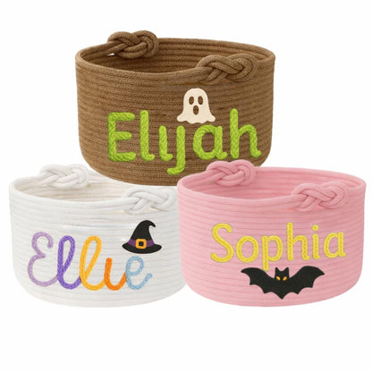 Personalized Baby Basket for Nursery, Baby Showers Gifts for Newborn, Nursery Name Basket, Custom Storage Baskets, Embroidery Storage for Newborn (Easter Basket 1)