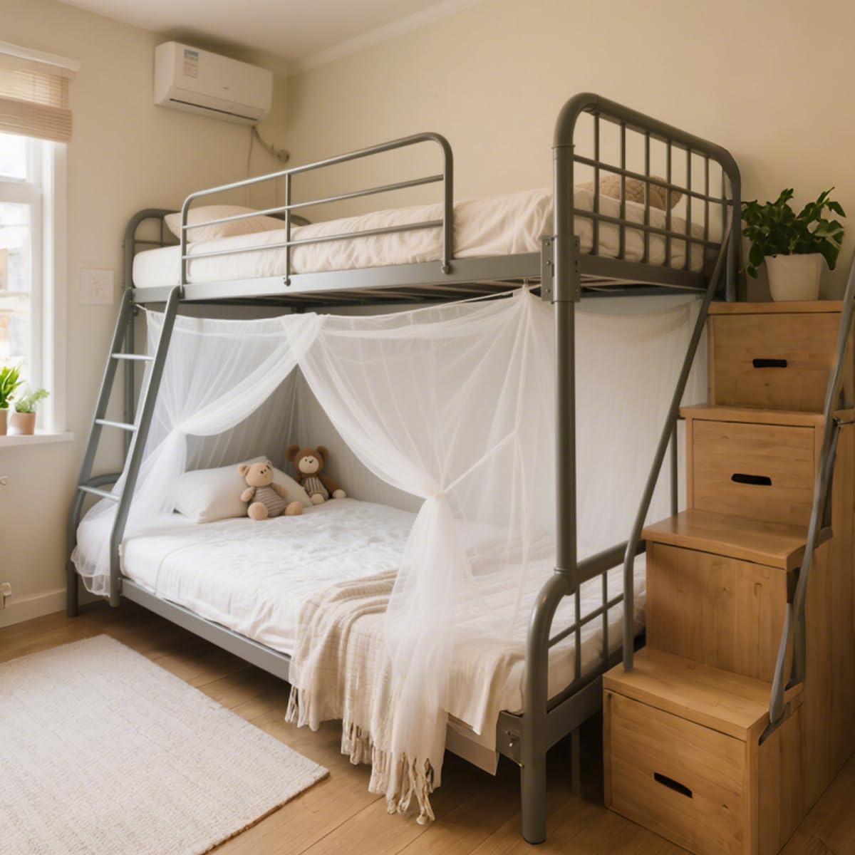 1.2M Wide Bed with White Extra Dense Quadrant Protection Mosquito Net,Dormitory Double Bed Cover Dense Insect Net for Camping,Family,Dormitory,Housing Bed Bug Protection (L:1.9m*W:1.2m)