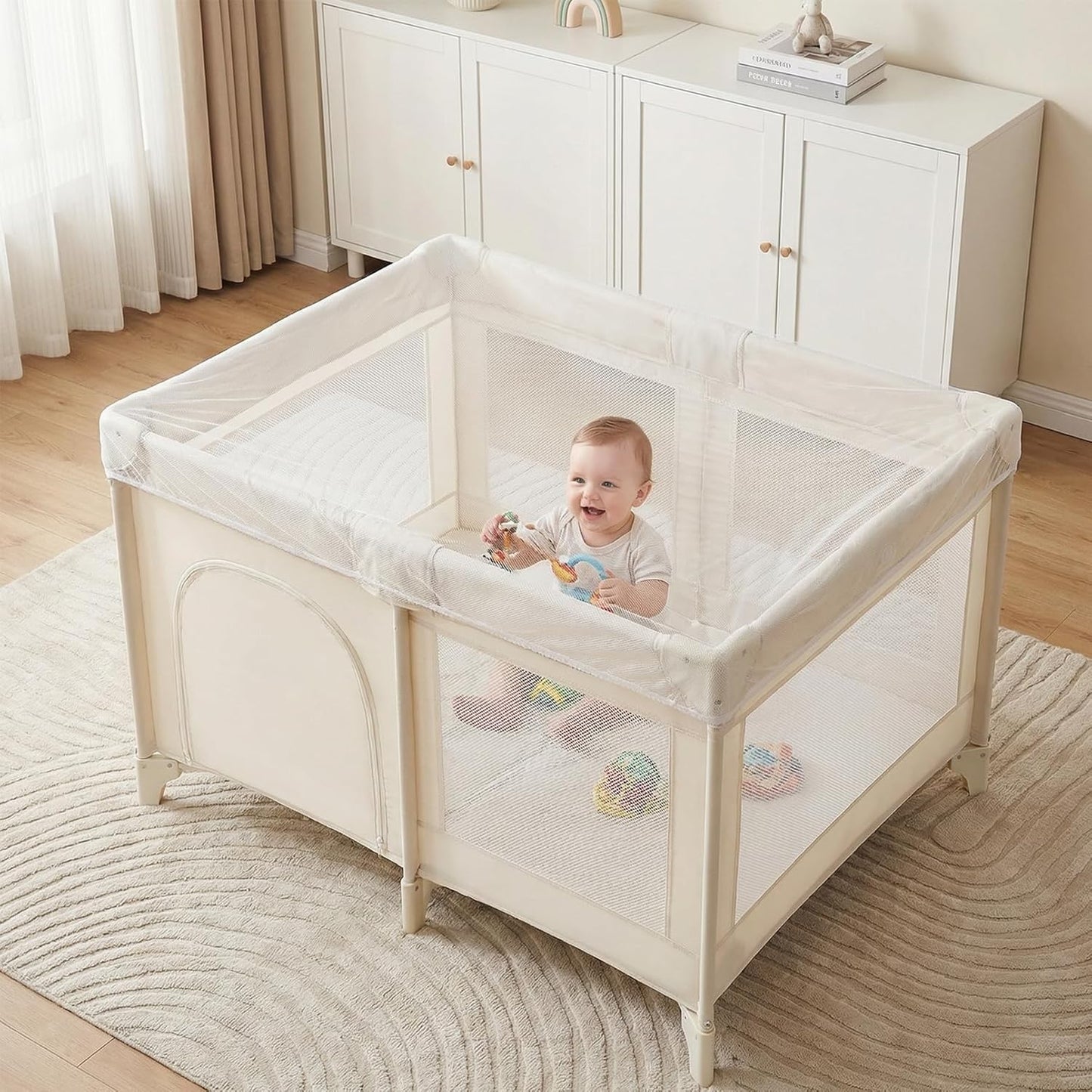 2Pcs Mosquito Net for Baby Bed Stroller, Breathable Portable Netting Cover for Bassinet, Travel Mini Crib, Car Seat, Cradle, Playard