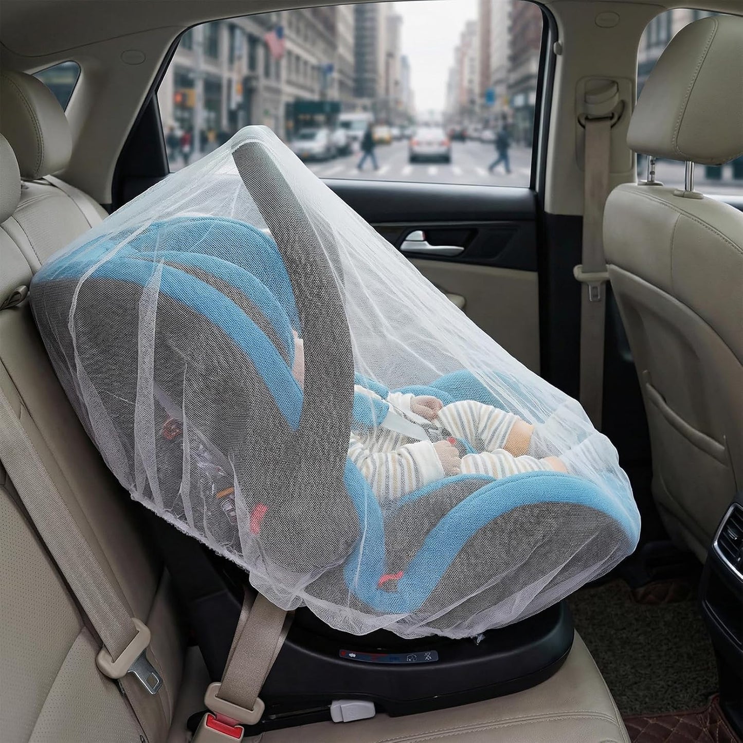 2Pcs Mosquito Net for Baby Bed Stroller, Breathable Portable Netting Cover for Bassinet, Travel Mini Crib, Car Seat, Cradle, Playard